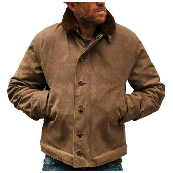 Men's Retro Stand Collar Warm Jacket 25777472F