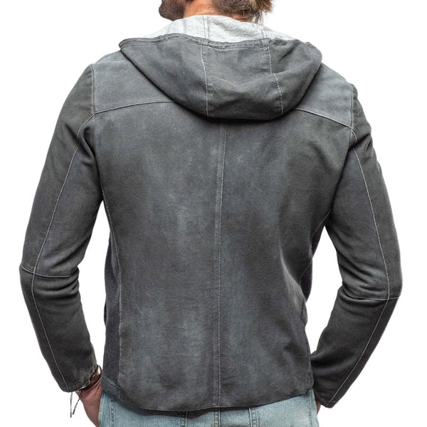 Men's Classic Casual Hooded Suede Jacket 90930814F