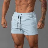 Men's Solid Elastic Waist Quick-dry Beach Sports Shorts 92894765Z