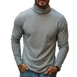 Men's Retro Casual High Neck Long Sleeve T-Shirt 37182651TO