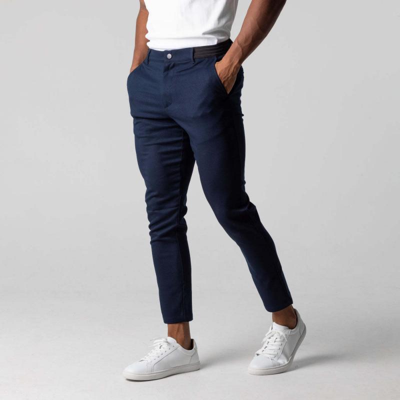Pantalones casuales transpirables ajustados y sólidos para hombre 67784932Z
