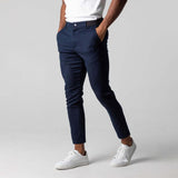 Men's Solid Slim Breathable Casual Pants 67784932Z