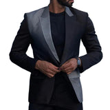 Men's Retro Casual Gradient Lapel Pocket Blazer 45077372TO