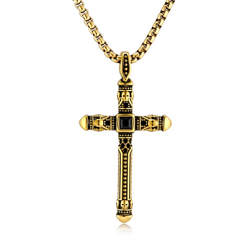 Collier croix rétro décontracté 48827160TO