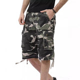 Men's Loose Camo Cargo Multi-Pocket Shorts 29660262Y