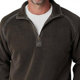 Men's Retro Half-Zip Lapel Raglan Sleeve Sweatshirt 56127560Y