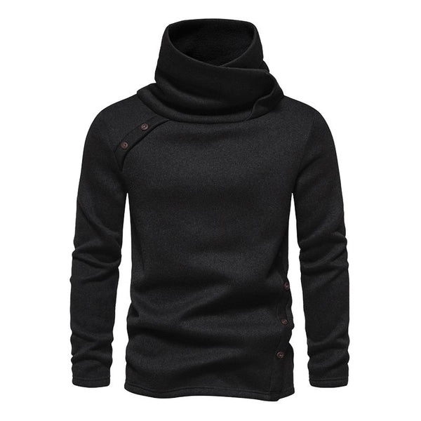 Men's Casual Pile Collar Knitted Sweatshirt 98555378F