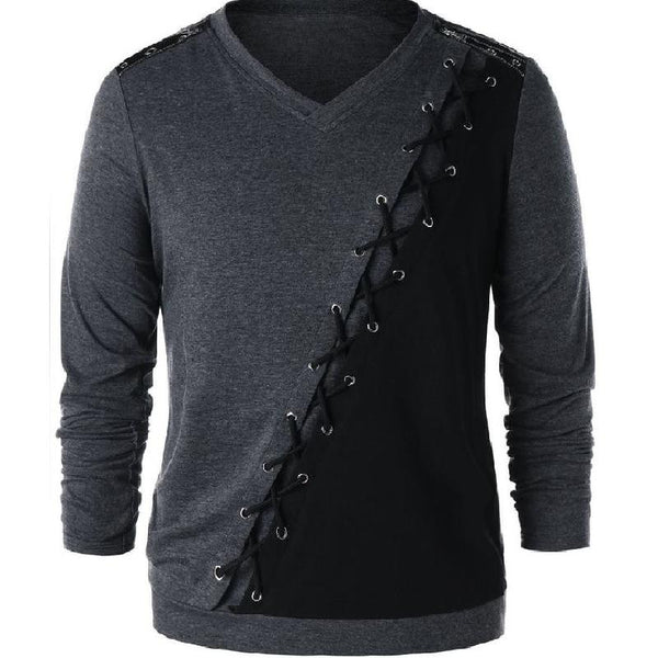 Men's Casual Fashion V-neck Sweatshirt 20446299F