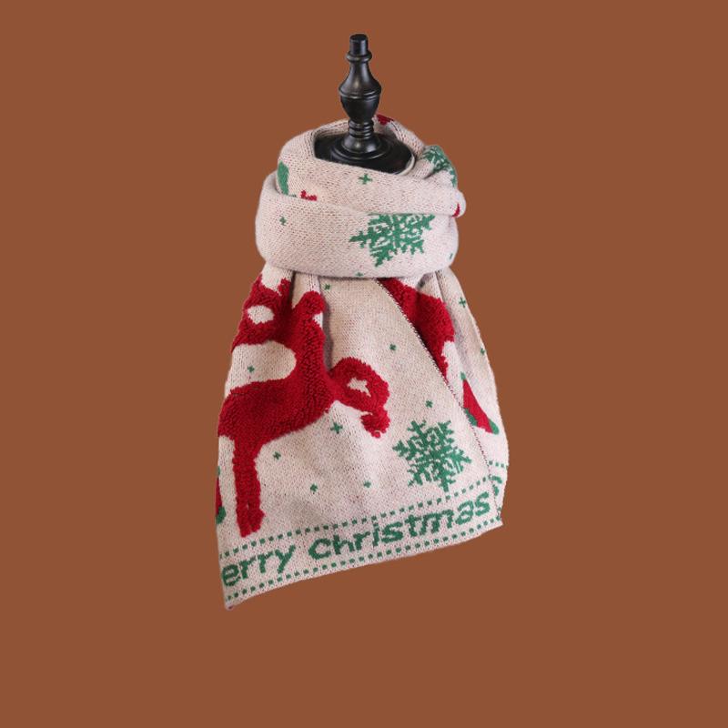 Men's Christmas Thickened Knit Warm Scarf 51419633Z