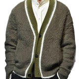 Men's Casual Patchwork Knitted Cardigan 79500540U