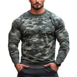 Men's Classic Casual Slim Fit Camouflage Crew Neck Sweatshirt 18193961K