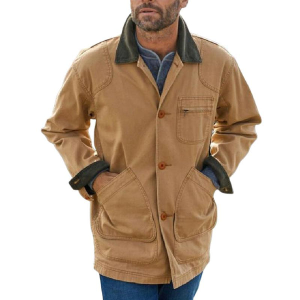 Men's Vintage Classic Canvas Lapel Jacket 35735258F