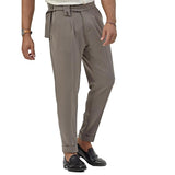 Men's Solid Loose Belt Casual Suit Pants 83486788Z