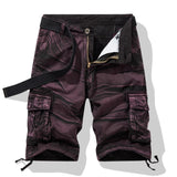 Men's Casual Outdoor Cotton Loose Multi-pocket Cargo Shorts (Belt Exluded) 45945281M