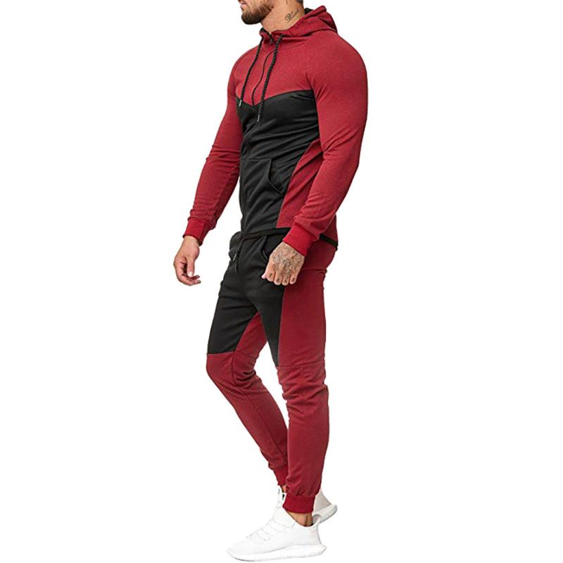 Ensemble sweat-shirt décontracté cardigan et pantalon pour homme 10013033F