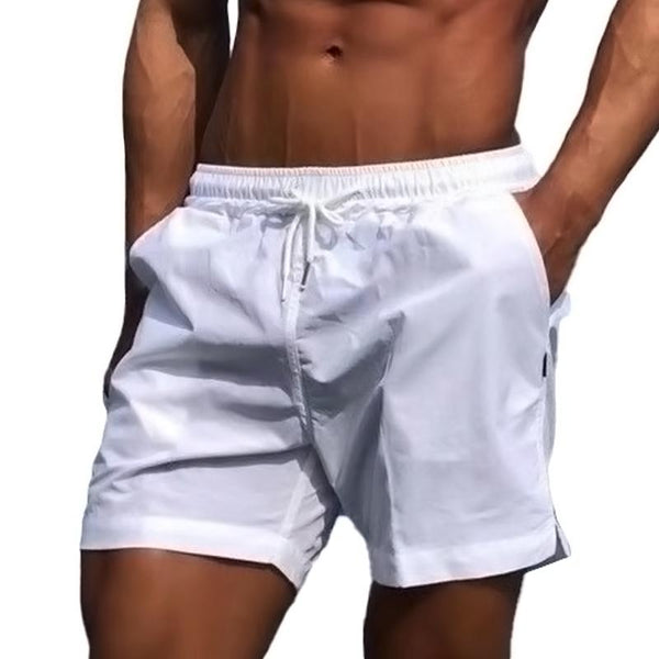 Men's Solid Quick-dry Elastic Waist Sports Fitness Shorts 84931206Z