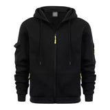 Men's Casual Hooded Multi-pocket Zipper Loose Sports Jacket 16754229M