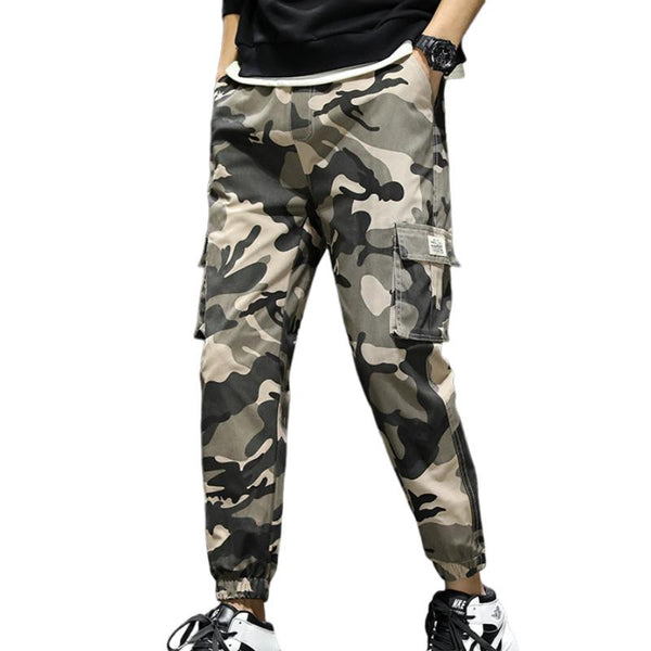 Men's Camouflage Retro Multi-Pocket Cargo Pants 06408871Y