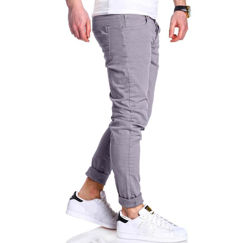 Men's Solid Cotton Multi-pocket Casual Pants 82024503Z