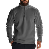 Men's Casual Outdoor Zipper Stand Collar Polar Fleece Pullover Sweatshirt 38767226M