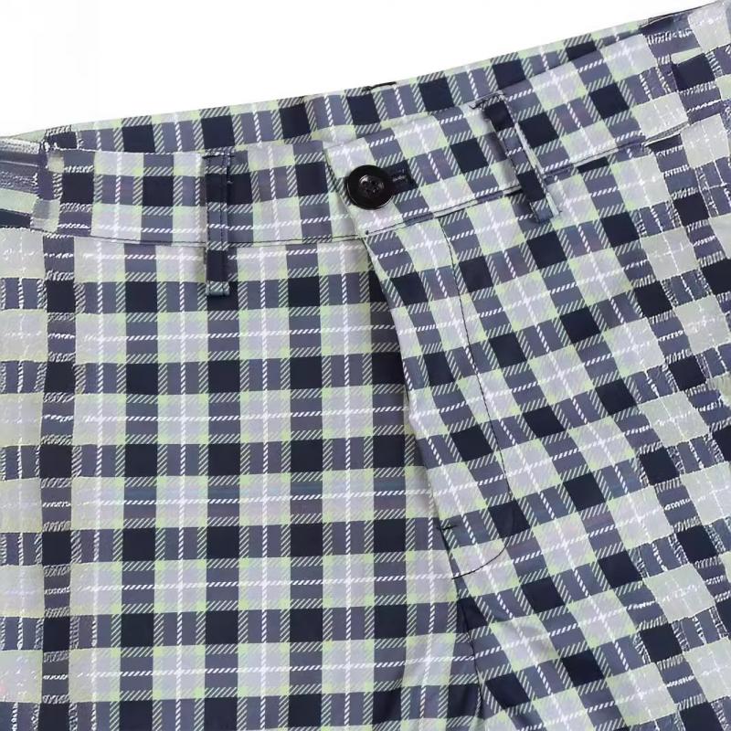 Men's Casual Plaid Printed Suit Pants 91057052Y