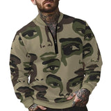 Men's Loose Zipper Printed Sweatshirt 39194548X