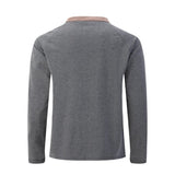 Men's Casual Colorblock Round Neck Raglan Long Sleeve T-Shirt 92199653Y