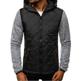 Men's Retro Casual Paneled Zipper Hoodie 52015584TO