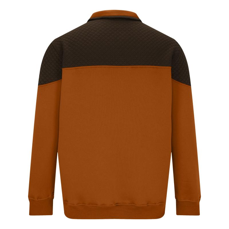 Men's Colorblock Half Zip Collar Long Sleeve Casual Sweatshirt 06247405Z