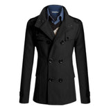 Men's Classic Mid-length Double-breasted Wool Coat 24383861F