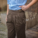 Men's Retro Solid Cotton Loose Cargo Pants 47345700Z