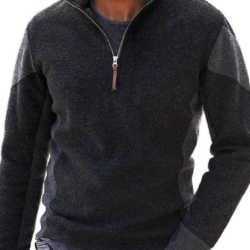 Men's Classic Stand Collar Casual Sweatshirt 77777851F