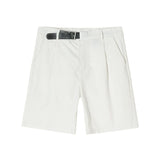 Men's Belt Decor Solid Color Straight Casual Suit Shorts 11855233Z