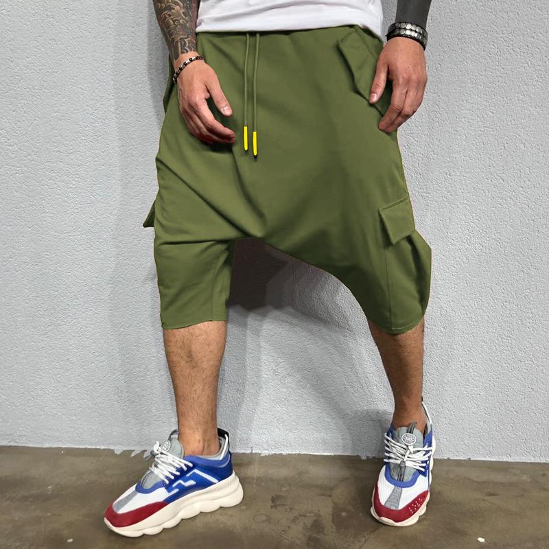 Men's Solid Color Loose Casual Harem Shorts 55014752Z