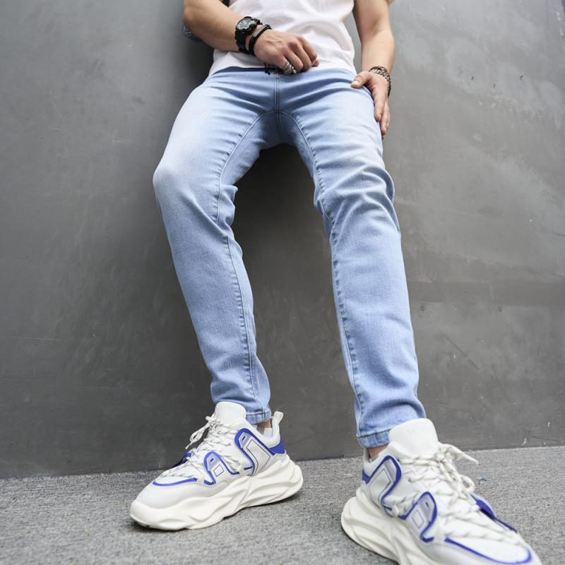 Men's Fashion Distressed Tight Cotton Jeans 98175919Z