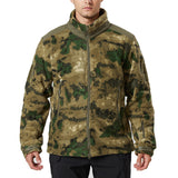 Men's Stand Collar Outdoor Sports Camouflage Fleece Jacket 97630856F