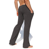 Men's Casual Thin Drawstring Elastic Waist Bootcut Trousers 52477756M