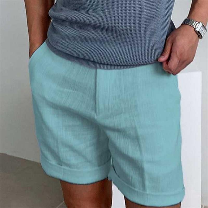 Men's Vintage Linen Beach Shorts 12450822Y