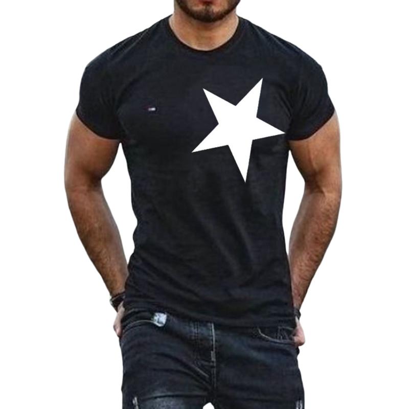 Men's Casual Five-pointed Star Short-sleeved T-shirt 16578159TO