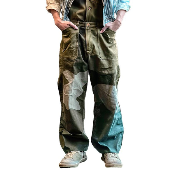 Men's Retro Casual Camouflage Straight Pants 57489651TO