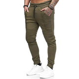 Men's Retro Casual Pleated Drawstring Sports Pants 75989614TO