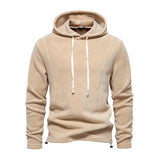 Men's Casual Polar Fleece Warm Loose Long-sleeved Pullover Hoodie 26204153M