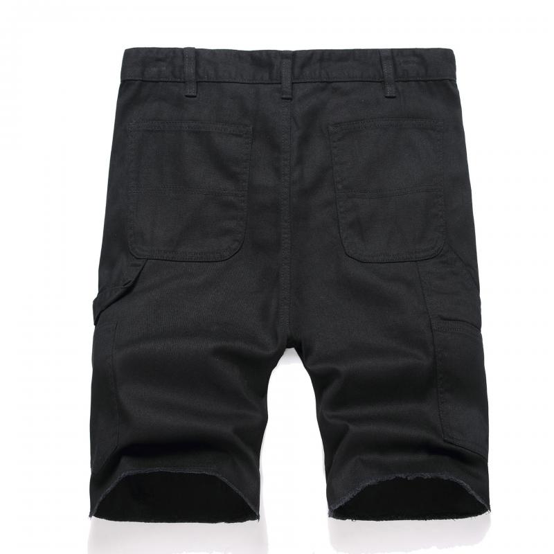 Men's Casual Solid Color Stretch Denim Shorts 55834447Y