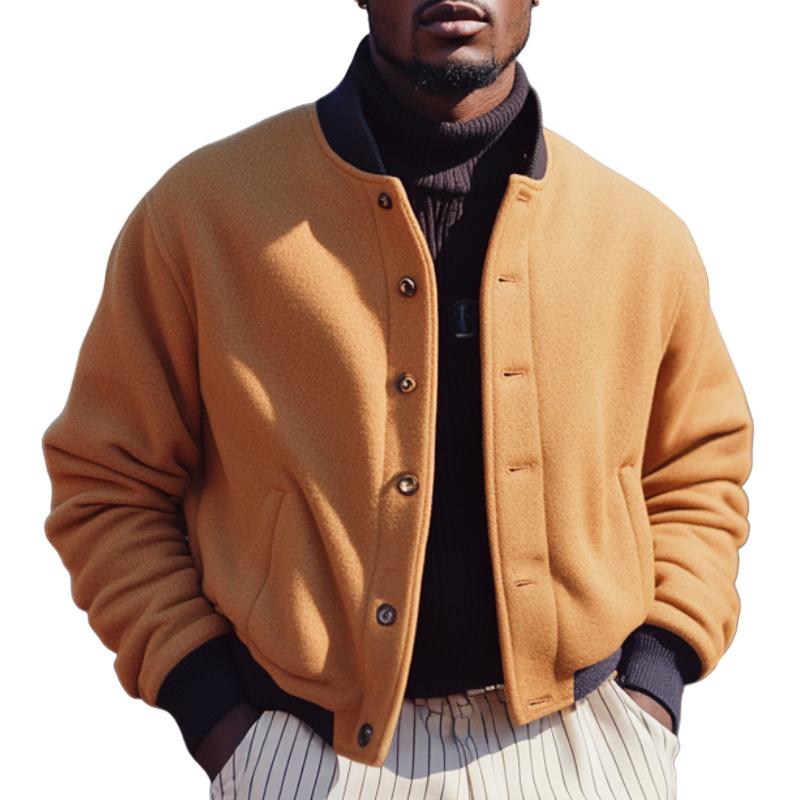 Men's All-match Wool Baseball Jacket 30217669F