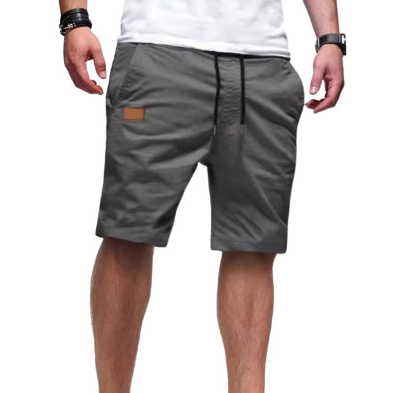 Men's Solid Color Sports Casual Drawstring Shorts 31832089Y