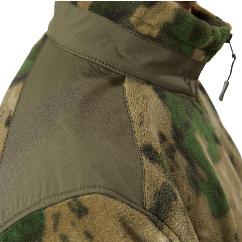 Men's Stand Collar Outdoor Sports Camouflage Fleece Jacket 97630856F