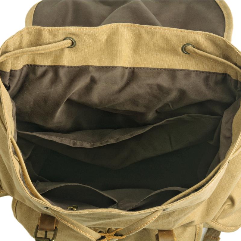 Men's Retro Outdoor Large Capacity Multi-Pocket Canvas Backpack 33759989Y