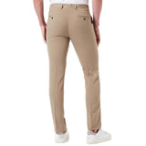 Men's Solid Color Cotton Mid Waist Straight Suit Pants 75843474Z