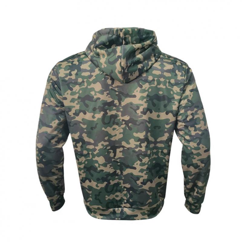 Men's Camo Print Hooded Zipper Casual Jacket 74098014Z