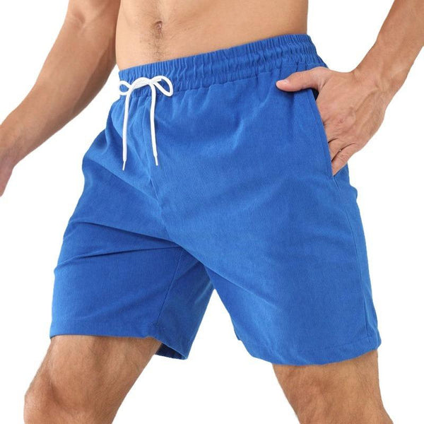 Men's Casual Solid Color Lace-Up Shorts 76106975Y